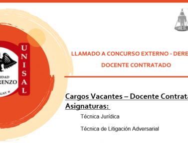 Llamado a concurso externo-Derecho docente contratado