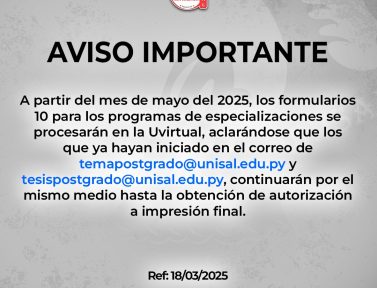 AVISO IMPORTANTE