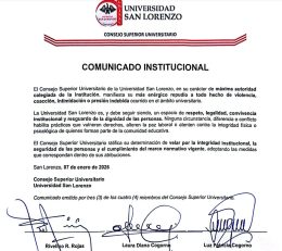 COMUNICADO INSTITUCIONAL