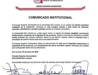 COMUNICADO INSTITUCIONAL