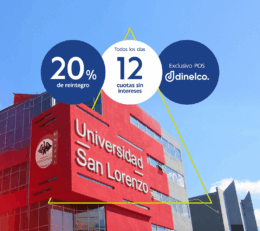 Promoción especial: 20% de reintegro y hasta 12 cuotas sin intereses en la Universidad San Lorenzo