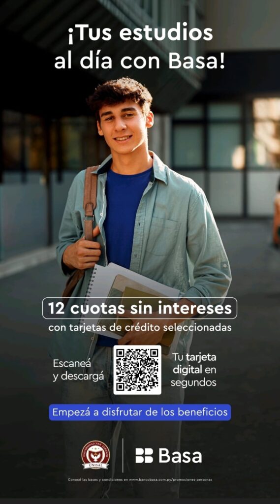 Tus estudios al día con BASA y hasta 12 cuotas sin intereses en la Universidad San Lorenzo